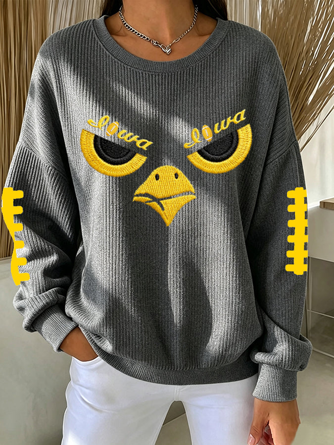 Women'S Football Print Casual Sweatshirt