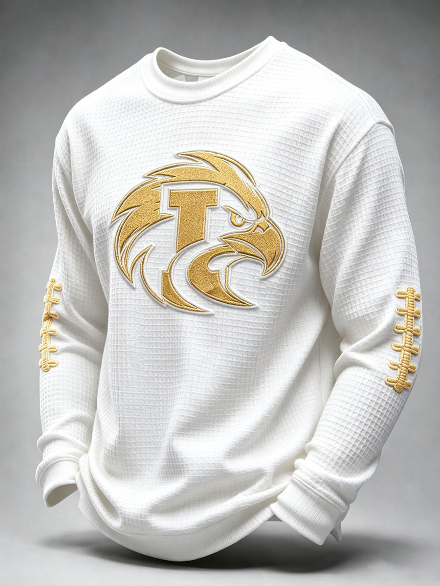 Men'S Football Fans Printed Waffle T-Shirt