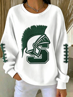 Women'S Football Print Casual Sweatshirt