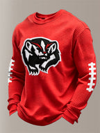 Men'S Football Printed Waffle T-Shirt