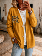 Women'S University Football Fan Cardigan