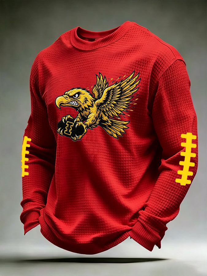Men'S Football  Printed Waffle T-Shirt