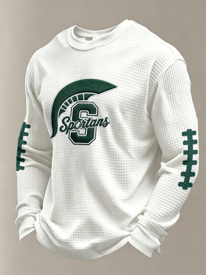Men'S Football  Printed Waffle T-Shirt