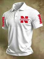 Men'S Football print Polo T-Shirt
