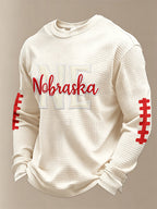 Men'S Football Printed Waffle T-Shirt