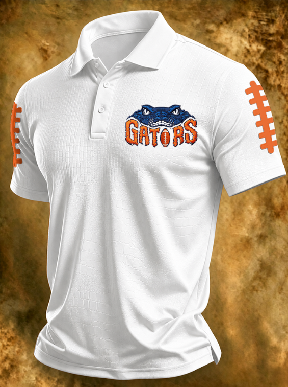 Men'S Retro Rugby Collar Polo T-Shirt