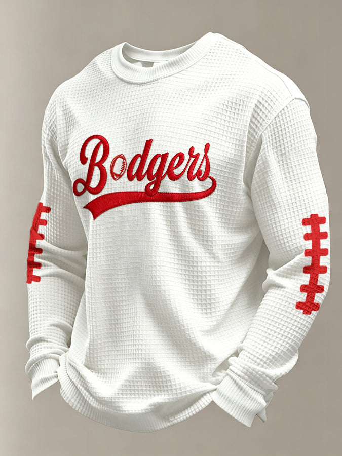 Men'S Football Printed Waffle T-Shirt