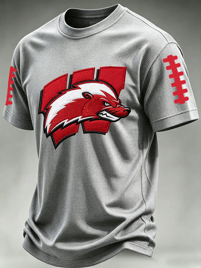 Men'S Football Fans Printed  Waffle T-Shirt