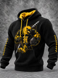 Men'S Football Printed Casual Hoodie