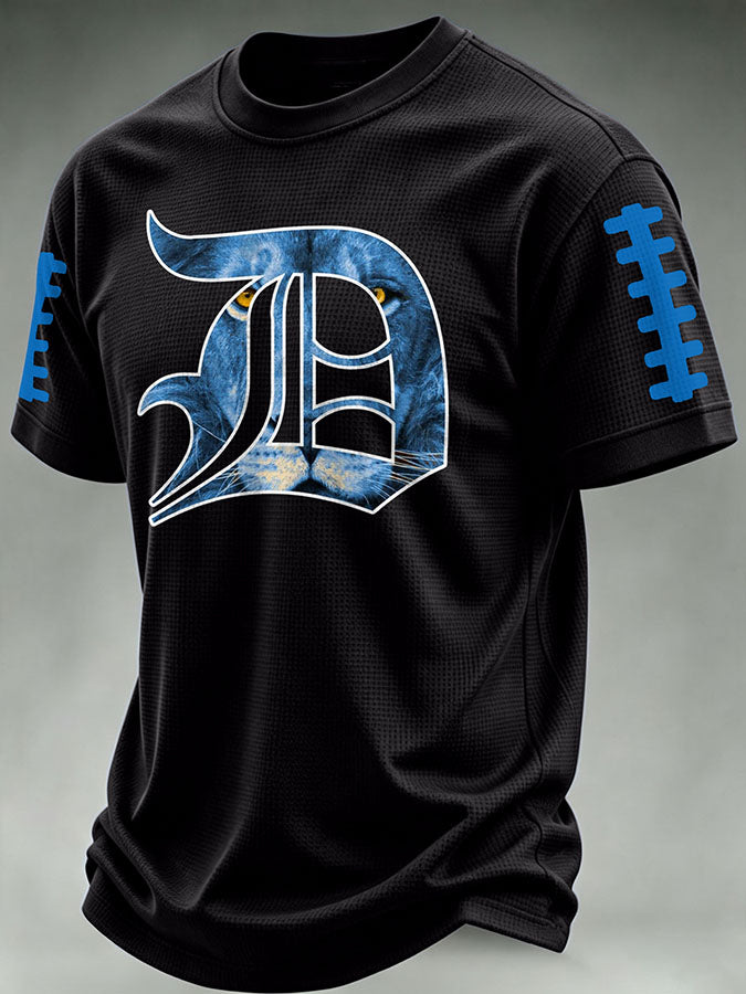 Men'S Football Print Waffle T-Shirt