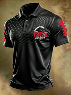 Men'S Football Printed Polo Shirt