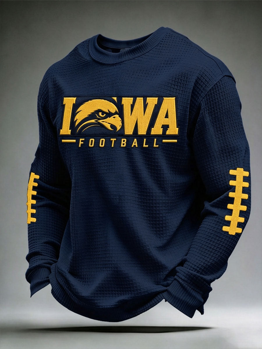 Men'S Football  Printed Waffle T-Shirt