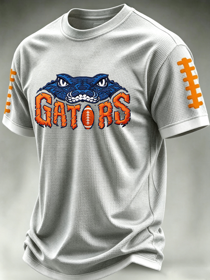 Men'S Football Print Waffle T-Shirt