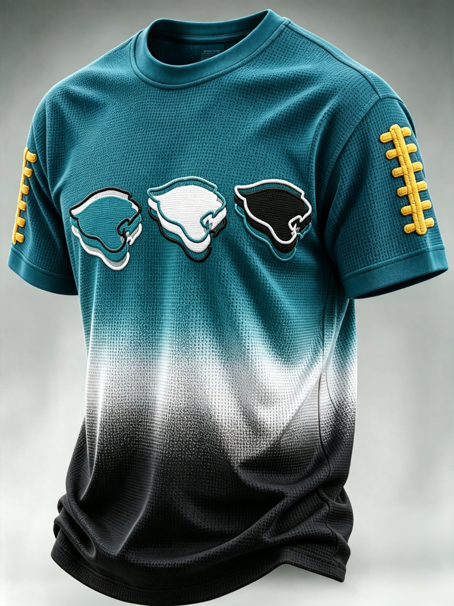 Men's Football Print Waffle T-Shirt