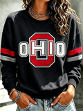Ladies' Rugby Printed Round Neck T-Shirt