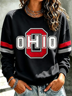 Ladies' Rugby Printed Round Neck T-Shirt
