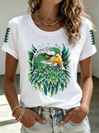Women'S Retro Football Print T-Shirt