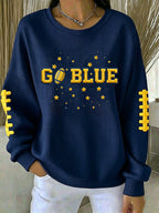 Women'S Football Print Casual Sweatshirt