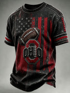 Men's Football Print Casual T-Shirt