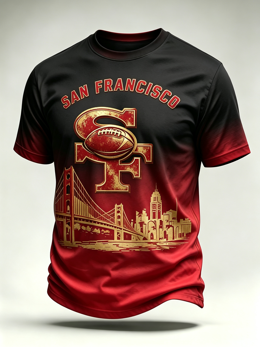 Men's Football Gameday Gift For Football Fans Casual Tee