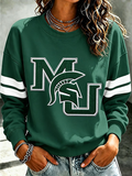 Ladies' Rugby Printed Round Neck T-Shirt