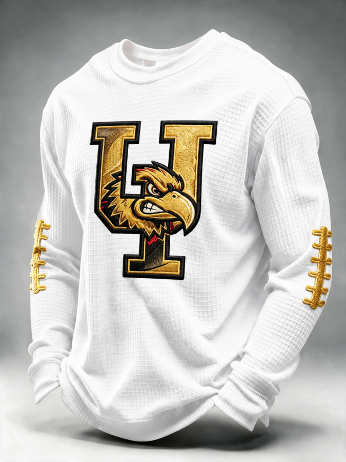 Men'S Football Fans Printed Waffle T-Shirt