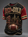 Men's Football Gameday Gift For Football Fans Casual Tee