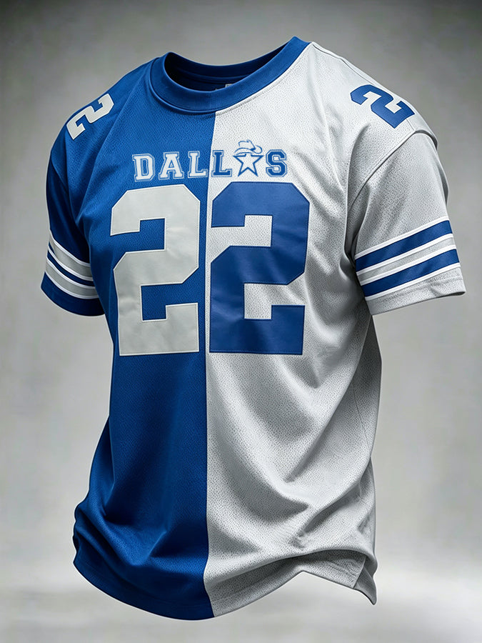 Men's Cowboy Football Printed Short Sleeve T-shirt