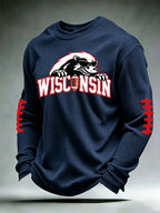 Men'S Football Printed Waffle T-Shirt