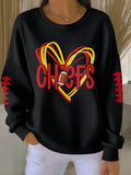 Women'S Football Printed Casual Sweatshirt