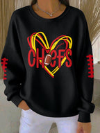 Women'S Football Printed Casual Sweatshirt