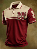 Men'S Football print Polo T-Shirt