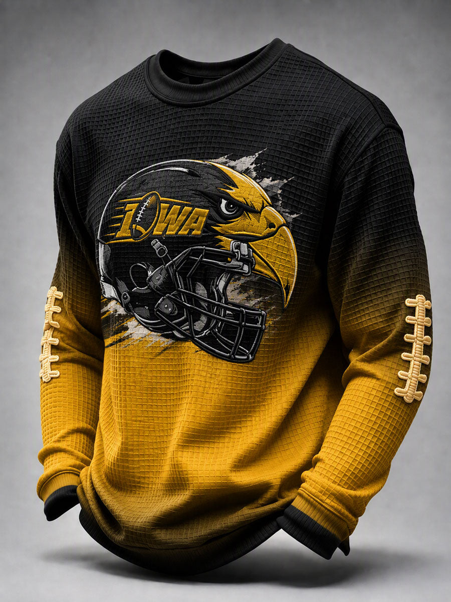 Men'S Football  Printed Waffle T-Shirt