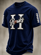 Men'S Football Fans Printed  Waffle T-Shirt
