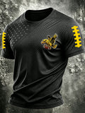 Men's Football Printed Short Sleeve T-shirt