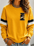 Women'S Retro Rugby Round Neck Sports Shirt