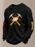 Men'S Football Fans Printed Waffle T-Shirt