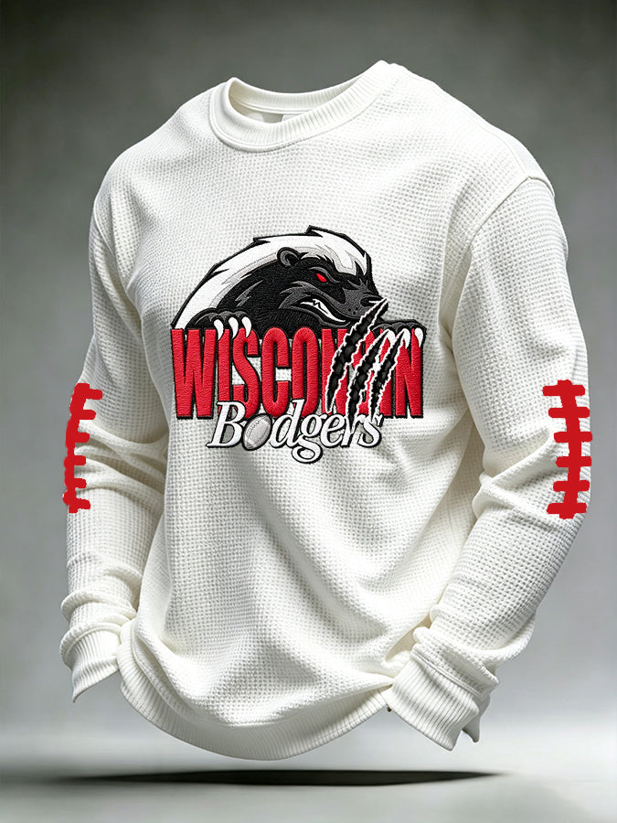 Men'S Football Printed Waffle T-Shirt