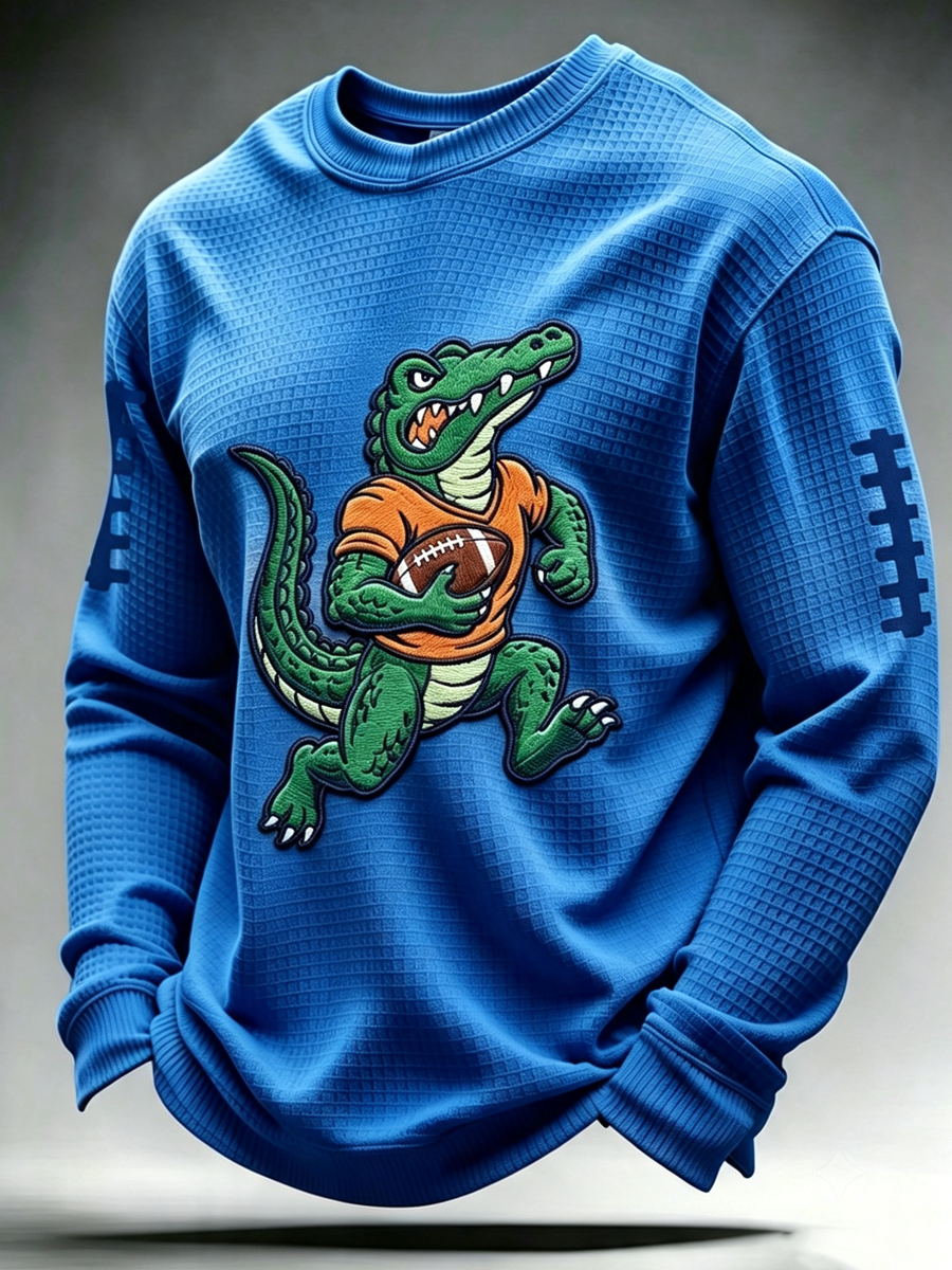 Men's Rugby Pattern Waffle T-shirt