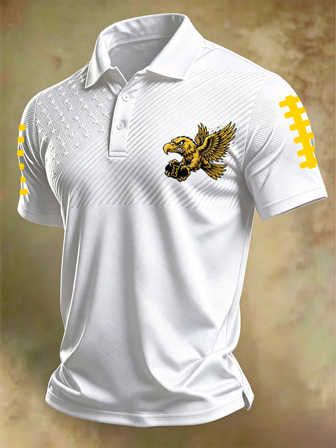 Men'S Football Printed Polo Shirt