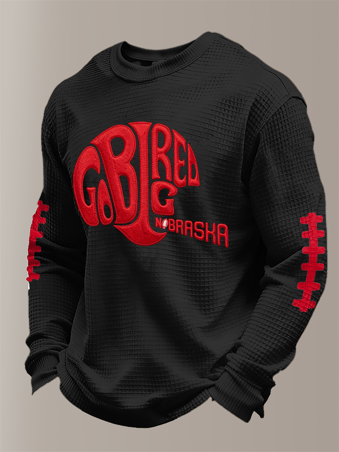 Men'S Football Printed Waffle T-Shirt