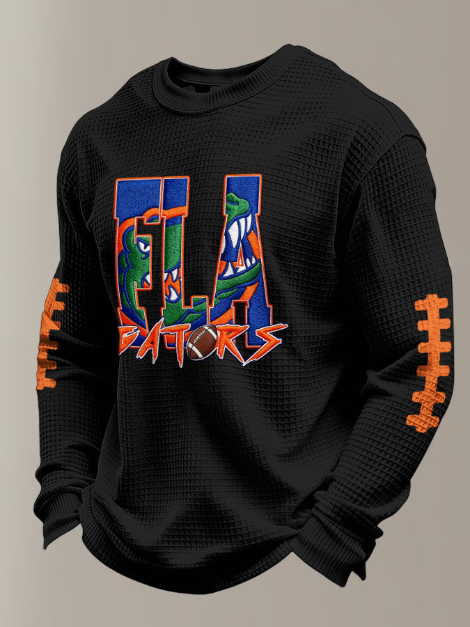 Men's Rugby Pattern Waffle T-shirt