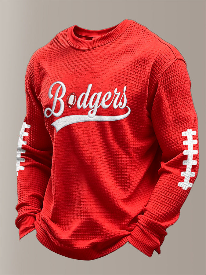 Men'S Football Printed Waffle T-Shirt