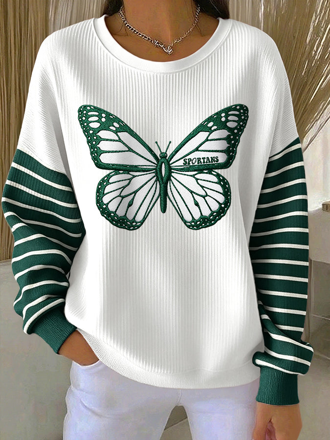 Women'S Football Print Casual Sweatshirt
